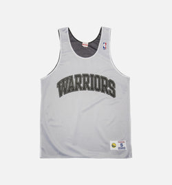 MITCHELL & NESS (SLD) 181J 310 AGSWIH
 Golden State Warriors NBA Drop Step Reversible Jersey (Mens) - White/Black Image 0