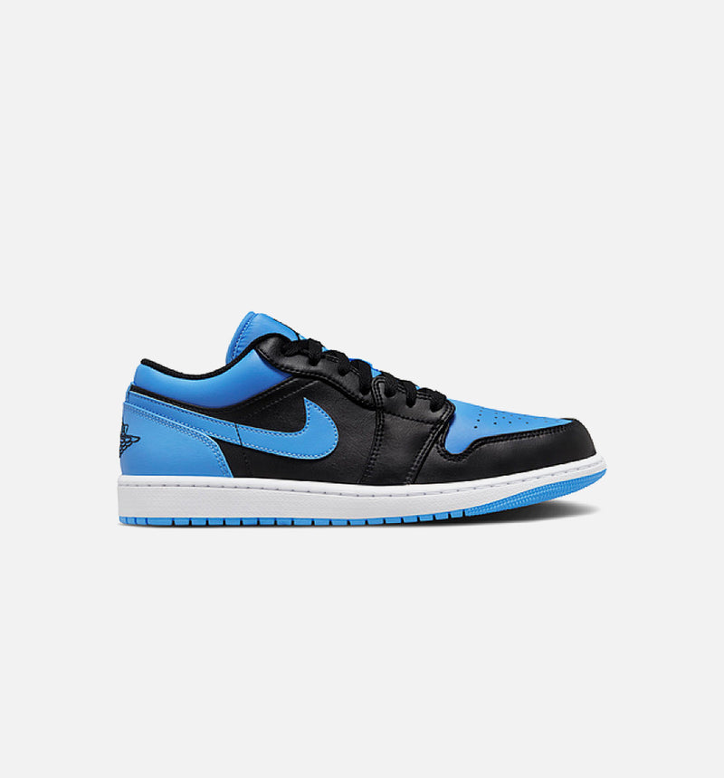 Air Jordan 1 Retro Low University Blue Mens Lifestyle Shoe - Black/Blue Free Shipping