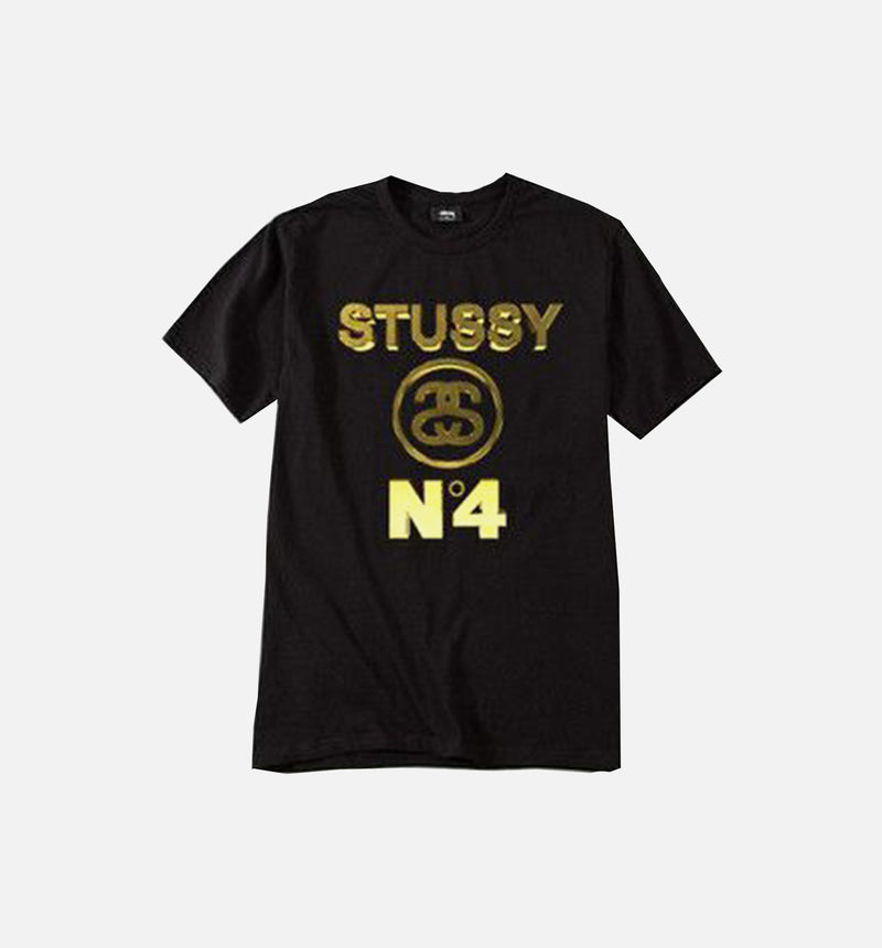 Stussy No 4 Gold Tee - Black