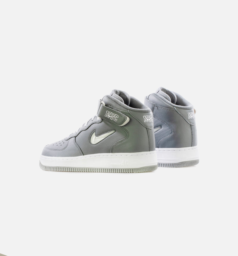Air Force 1 Mid NYC Mens Lifestyle Shoe - Cool Grey/White/Metallic Silver