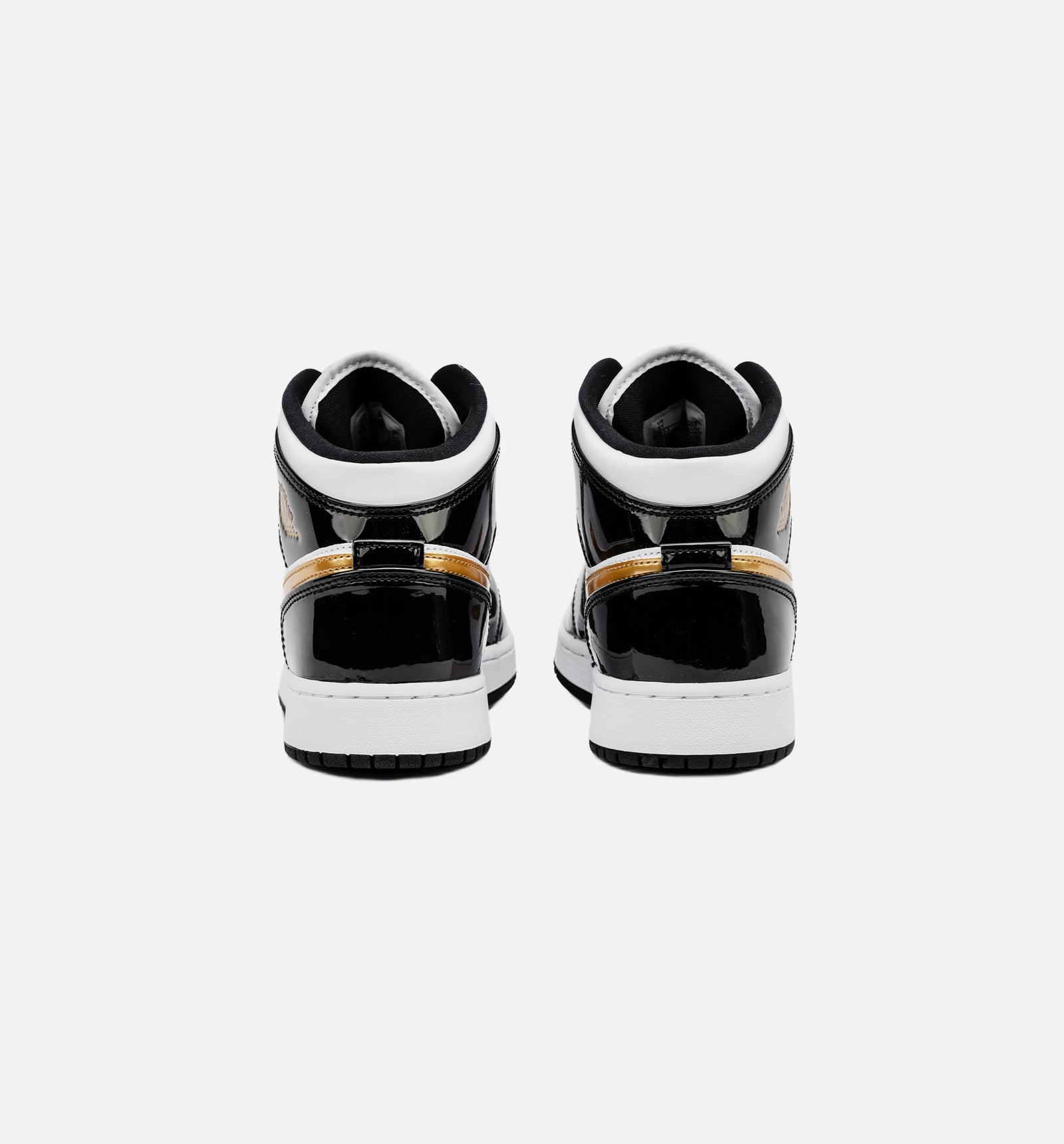 1dページ☆ Size 4c Nike Air Jordan 1 Mid SE Patent Black Gold White TD