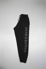 Flocked Sweatpant Mens Pants - Black