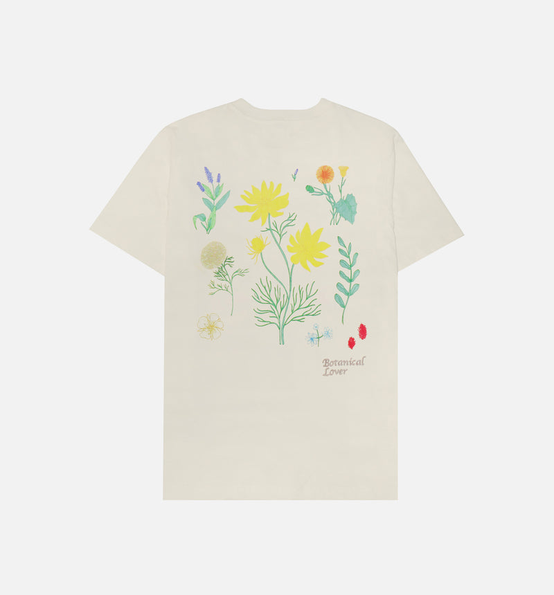 Botanical Short Sleeve Tee Mens T-Shirt - Natural