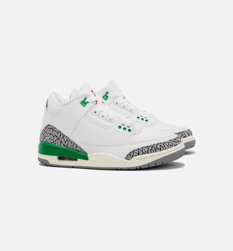 Air Jordan 3 Retro Lucky Green Womens Lifestyle Shoe - White/Green