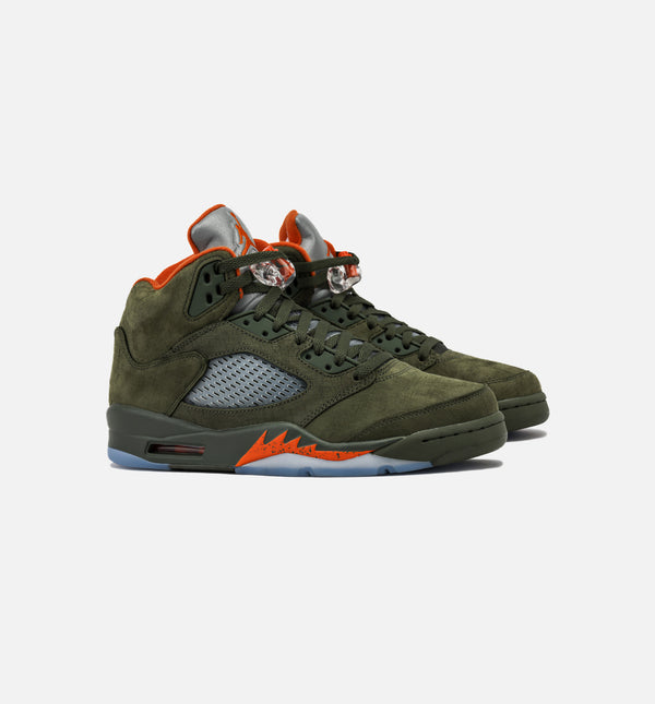 Jordan 440888 308 Air Jordan 5 Retro Grade School Lifestyle Shoe Army Olive Solar Oran ShopNiceKicks