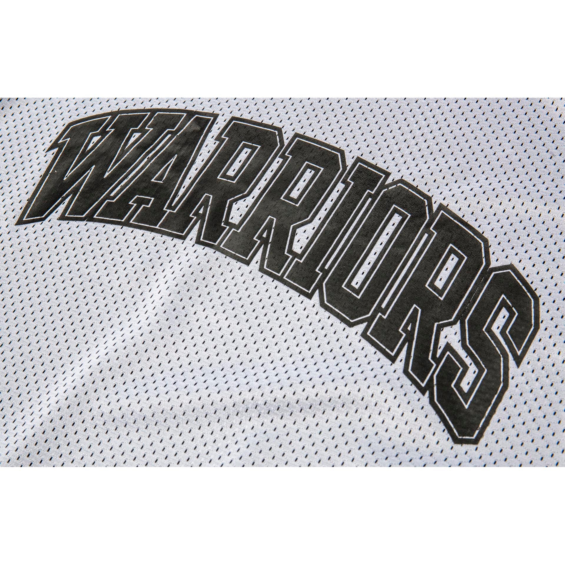 Men's AAPE x Mitchell & Ness White Golden State Warriors Hardwood Classics  BP Jersey T-Shirt