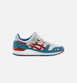 ASICS 1201A482.400
 Gel Lyte Iii Mens Lifestyle Shoe - White/Blue/Red Image 0