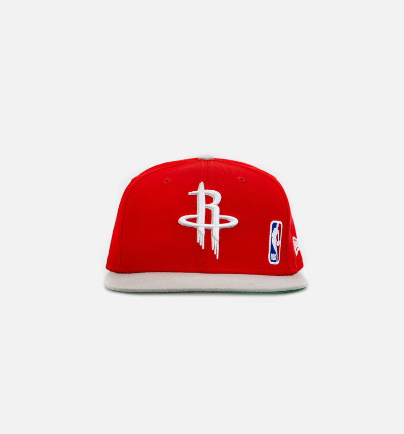 Houston Rockets Blackletter Arch 9FIFTY Mens Snapback Hat - Red/Grey