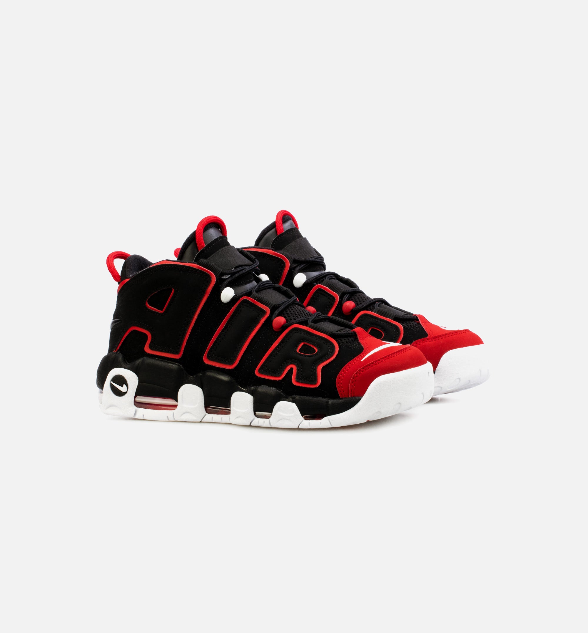 Nike Boys Air More Uptempo - Basketball Shoes Black/Red/White Size 07.0