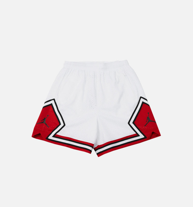 Essential Diamond Womens Shorts - White/Red