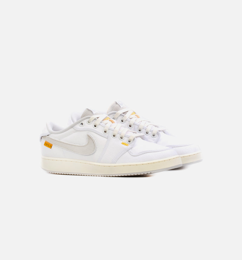 Union LA x AJKO 1 Low White Mens Lifestyle Shoe - White/Grey Limit One Per Customer