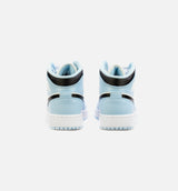 Air Jordan 1 Mid Ice Blue Grade School Lifestyle Shoe - Blue/Black