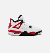 Air Jordan 4 Retro Red Cement Grade School Lifestyle Shoe - White/Red Free Shipping