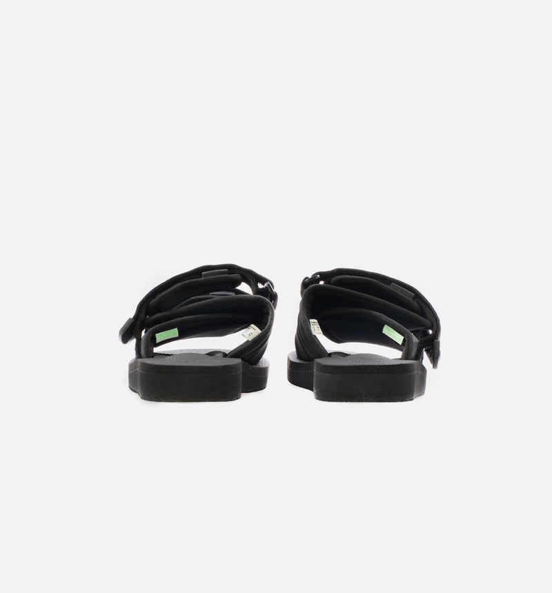 Double Strap Moto Cab Mens Lifestyle Slide Sandal - Black