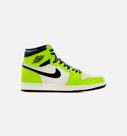 JORDAN 555088-702
 Air Jordan 1 High OG Visionaire Mens Lifestyle Shoes - White/Neon Green Free Shipping Image 0