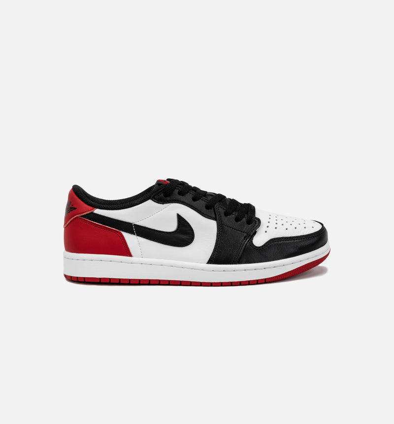 Air Jordan 1 Retro Low OG Black Toe Mens Lifestyle Shoe - Black/Red