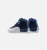 Air Jordan 12 Retro Indigo Grade School Lifestyle Shoe - Blue/Indigo/White
