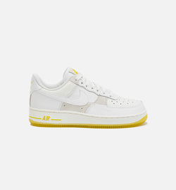 NIKE FQ0709-100
 Air Force 1 Low Patchwork Womens Lifestyle Shoe - Summit White/Opti Yellow Image 0