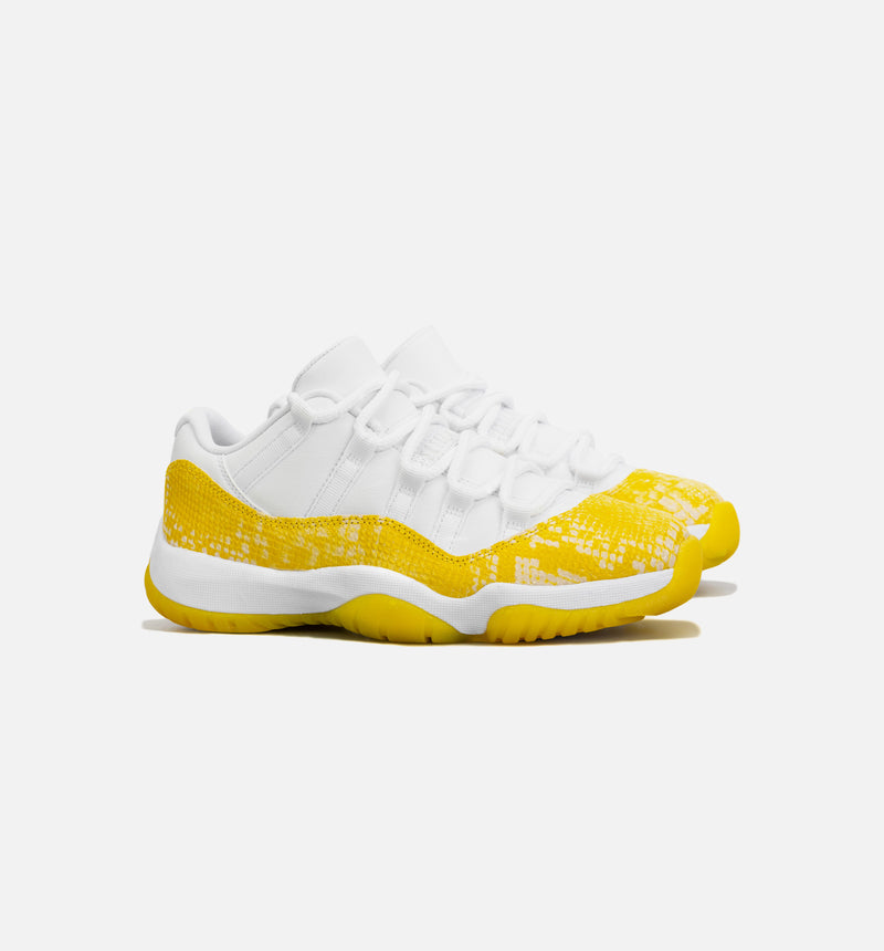 Air Jordan 11 Retro Low Yellow Snakeskin Womens Lifestyle Shoe - Yellow/White