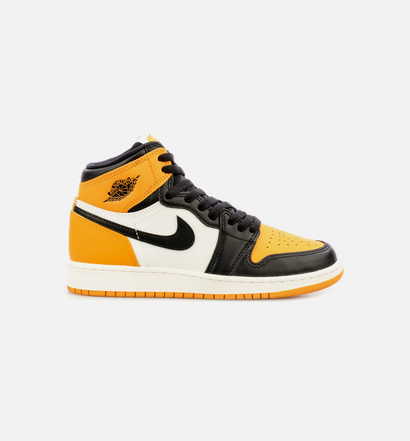Air jordan 1 yellow and black grade school Clearance