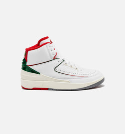 JORDAN DQ8562-101
 Air Jordan 2 Retro Italy Grade School Lifestyle Shoe - White/Fire Red Image 0