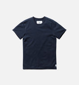 Terry Short Sleeve Crew Sweatshirt Mens Shirt - Navy Blue