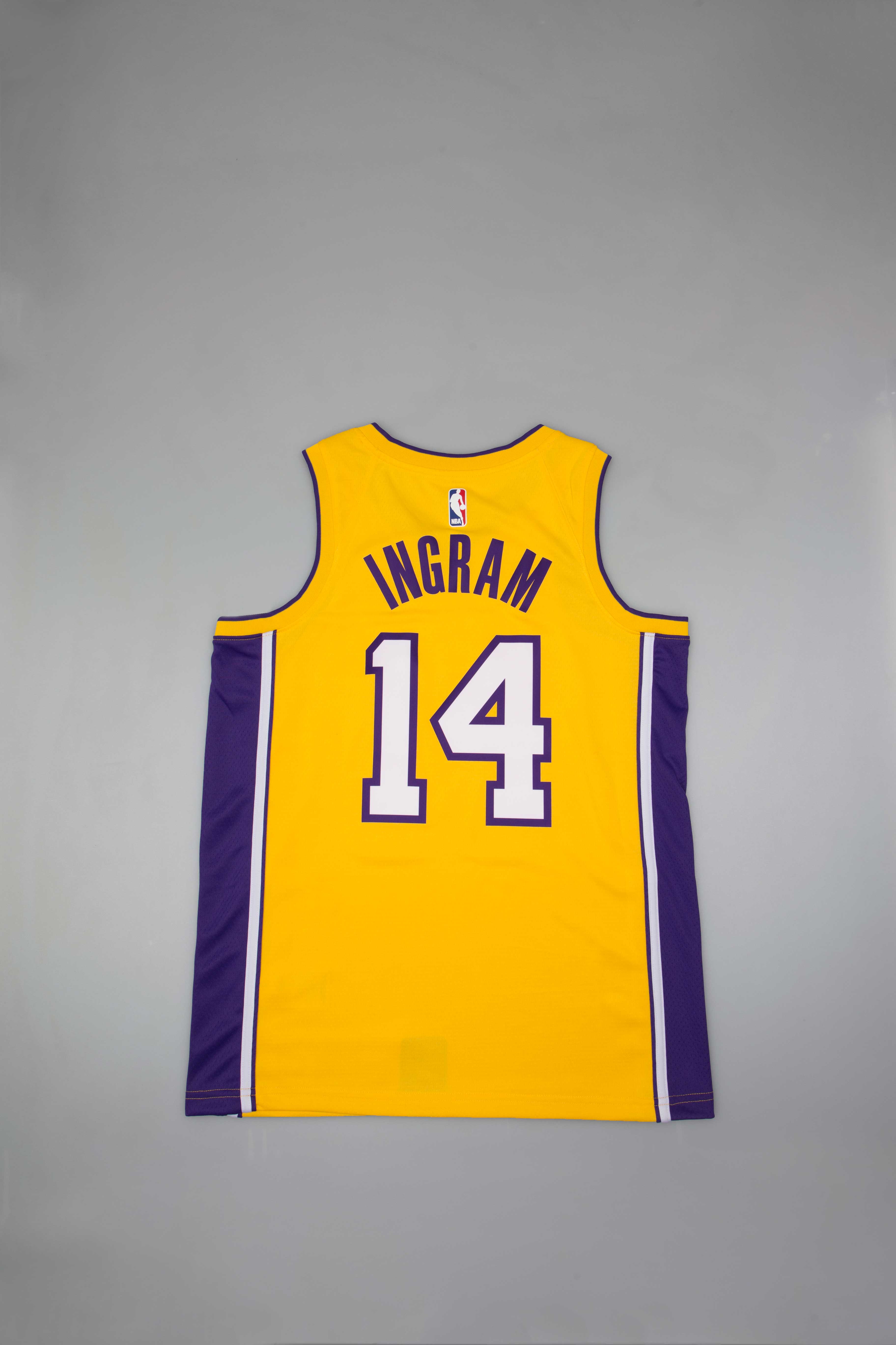 Nike Lakers Jersey Mens 44 Lebron Sewn On 23 Snake Print Blue Blk Yellow  Purple