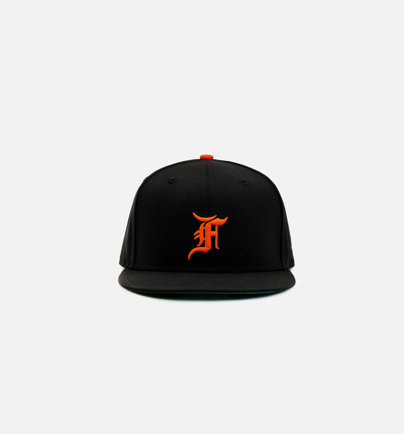 F.O.G. 59Fifty Mens Fitted Hat - Black/Orange