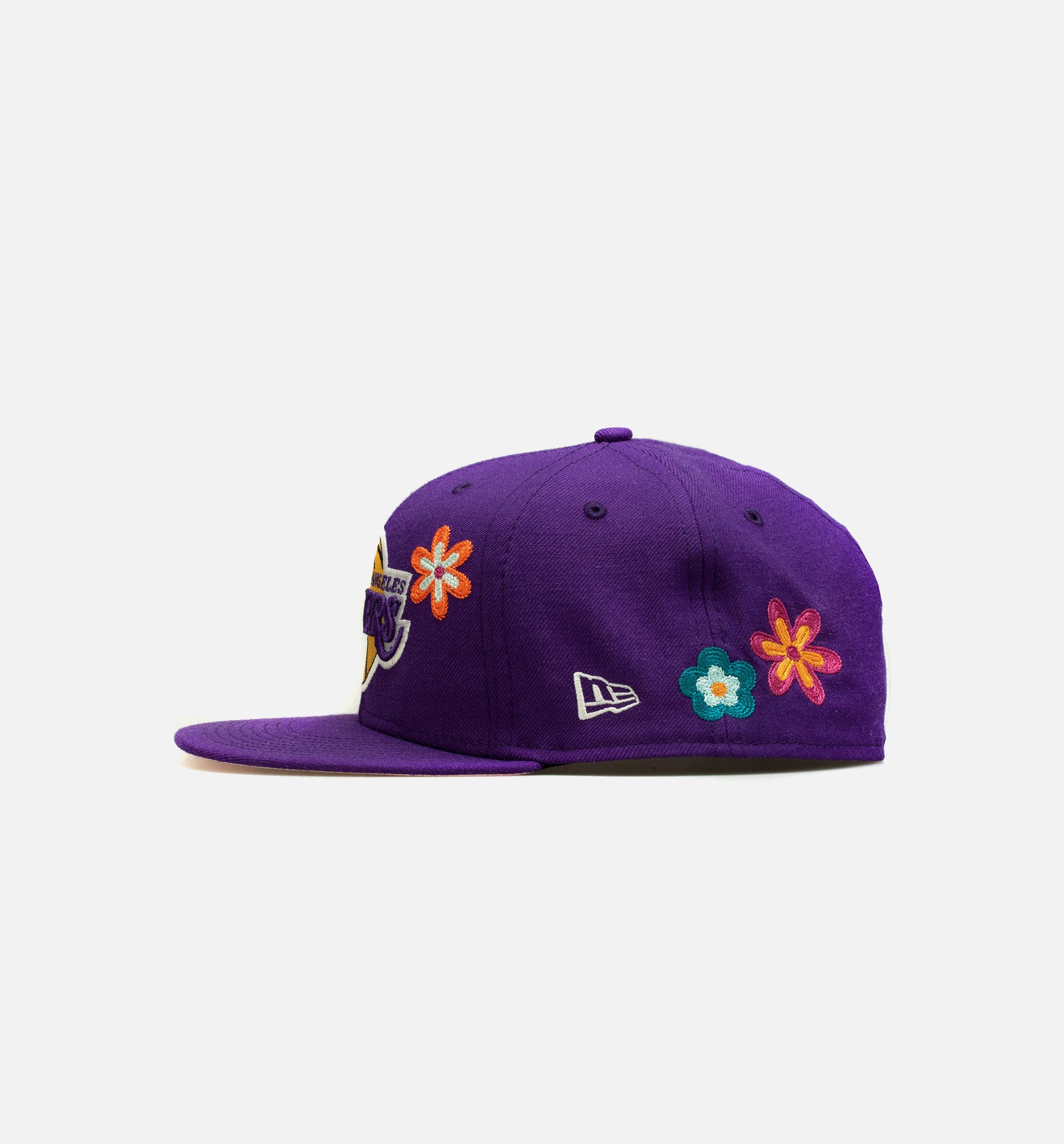 New Era Los Angeles Lakers Floral 59FIFTY Fitted Cap Mens Hat (Purple)