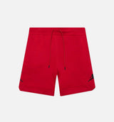 Essential Fleece Diamond Shorts Mens Shorts - Red/Black