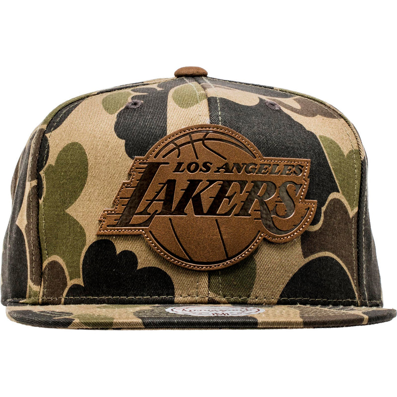 Los Angeles Lakers NBA Lux Camo Snapback Men's - Camo/Brown