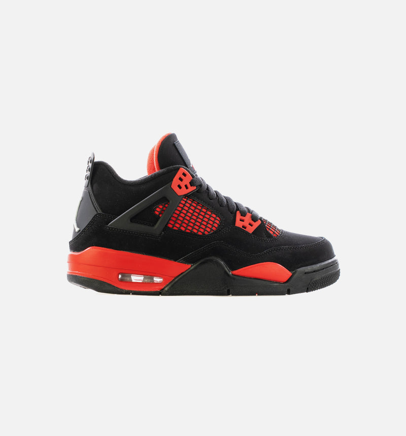 Air Jordan 4 Retro Red Thunder Grade School Lifestyle Shoe - Black/Red Limit One Per Customer