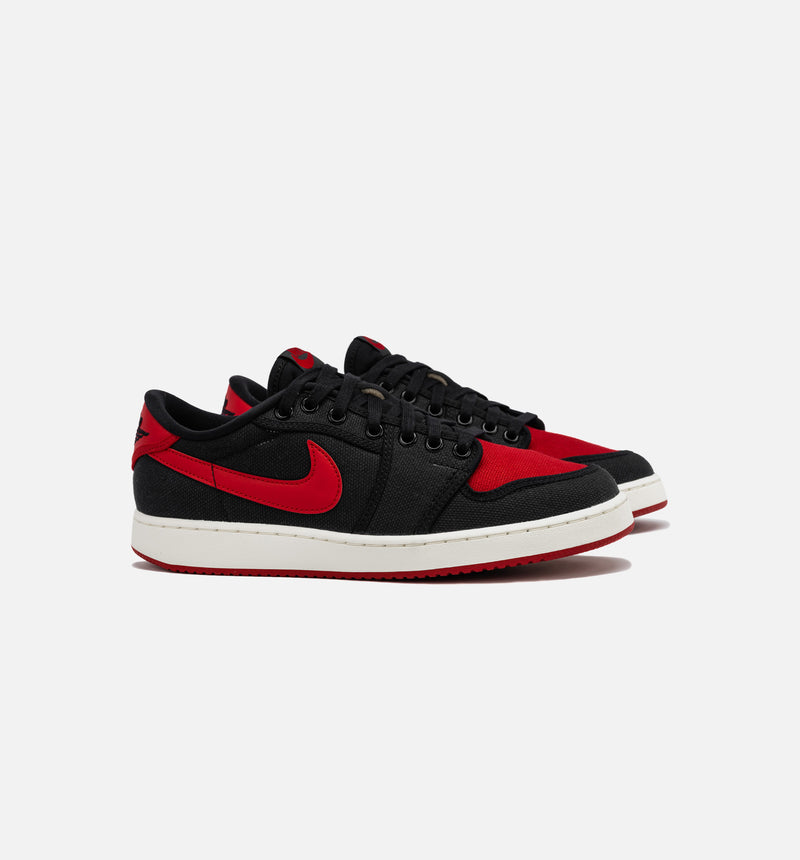 Air Jordan 1 KO Low Bred Mens Lifestyle Shoe - Black/Red Free Shipping