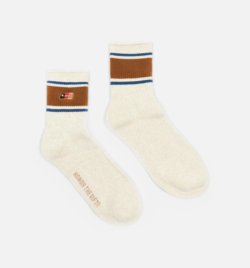 Mid Retro Sock Mens Socks - Brown