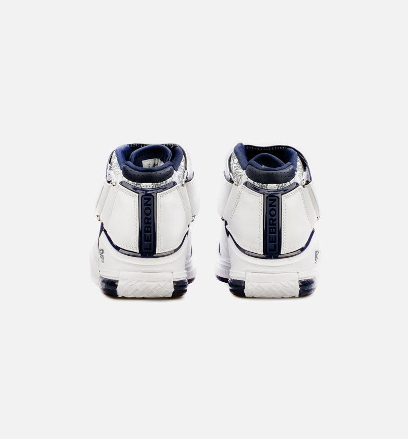 LeBron Zoom 2 Midnight Navy Mens Basketball Shoe - White/Blue