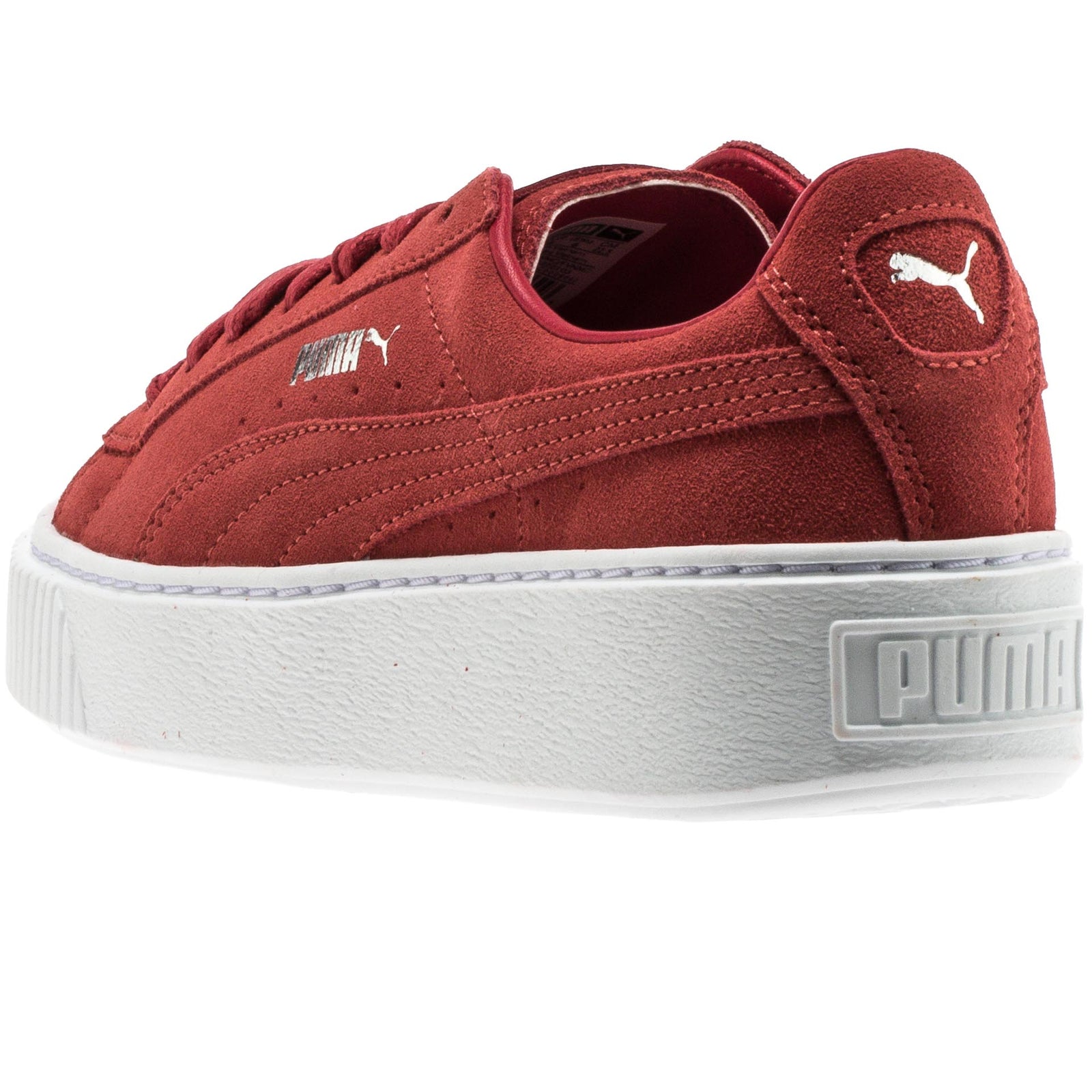 Puma Suede Platform Orange Leather Womens Lace Up Trainers 362223 03 Puma Women main image 2