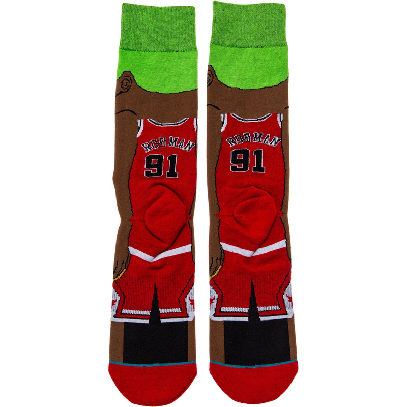 NBA Legends Dennis Rodman Socks (Mens) - Red