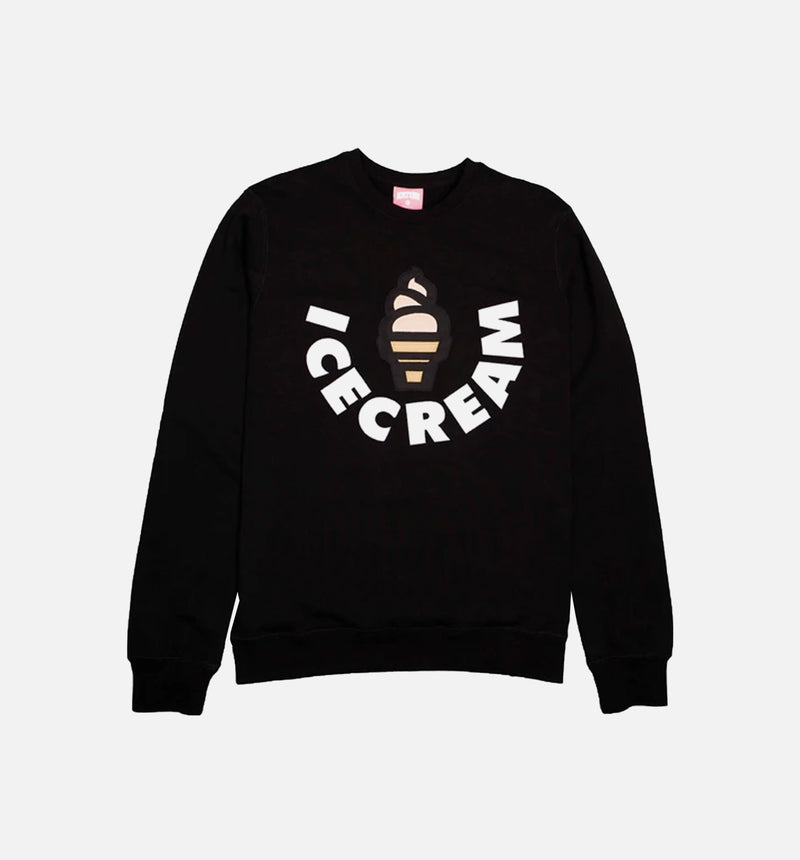Vanilla Crew Mens Sweatshirt - Black/Black