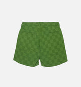 Jazz Checkered Short Mens Shorts - Green