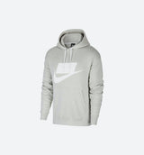 Sportswear Mens Pullover Hoodie - Grey/Grey