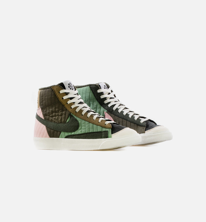 Blazer Mid '77 Sequoia Quilt Mens Lifestyle Shoe - Olive/Green/Pink