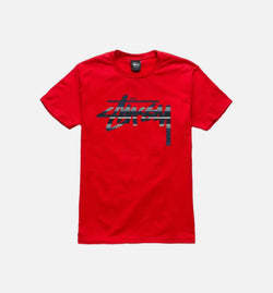 STUSSY 1903445-RED
 Stock Knit Mens Tee - Red Image 0