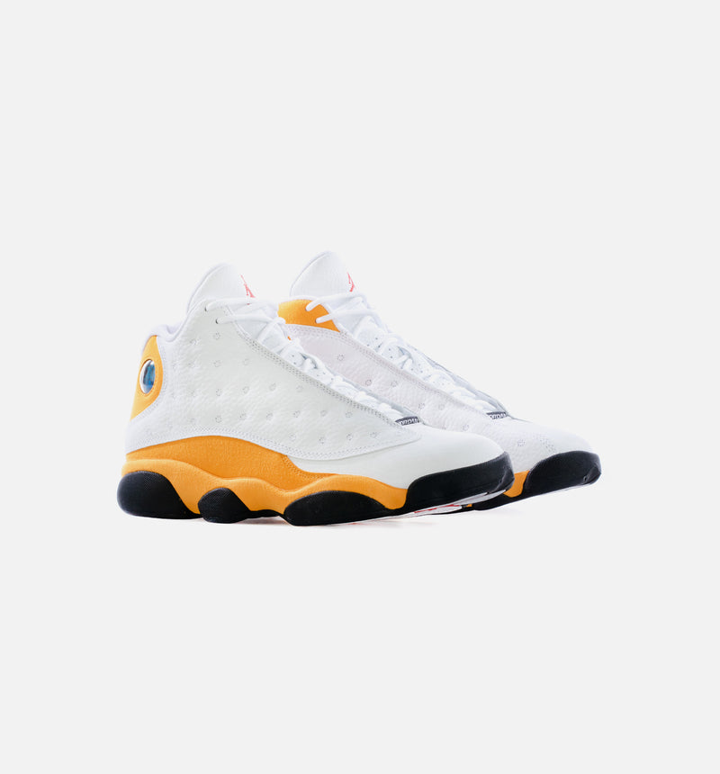 Air Jordan 13 Retro Del Sol Mens Lifestyle Shoe - White/Del Sol Yellow