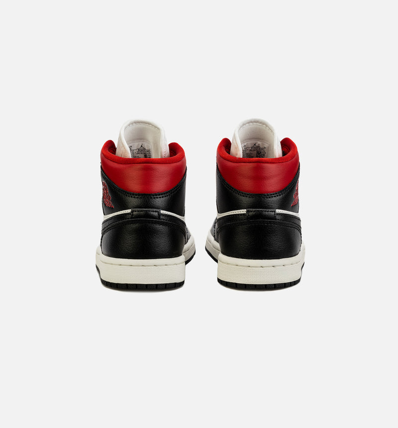 Air Jordan 1 Mid Womens Lifestyle Shoe - Black/Red
