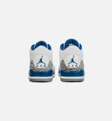 Air Jordan 3 Retro Wizards True Blue Mens Lifestyle Shoe - White/Blue