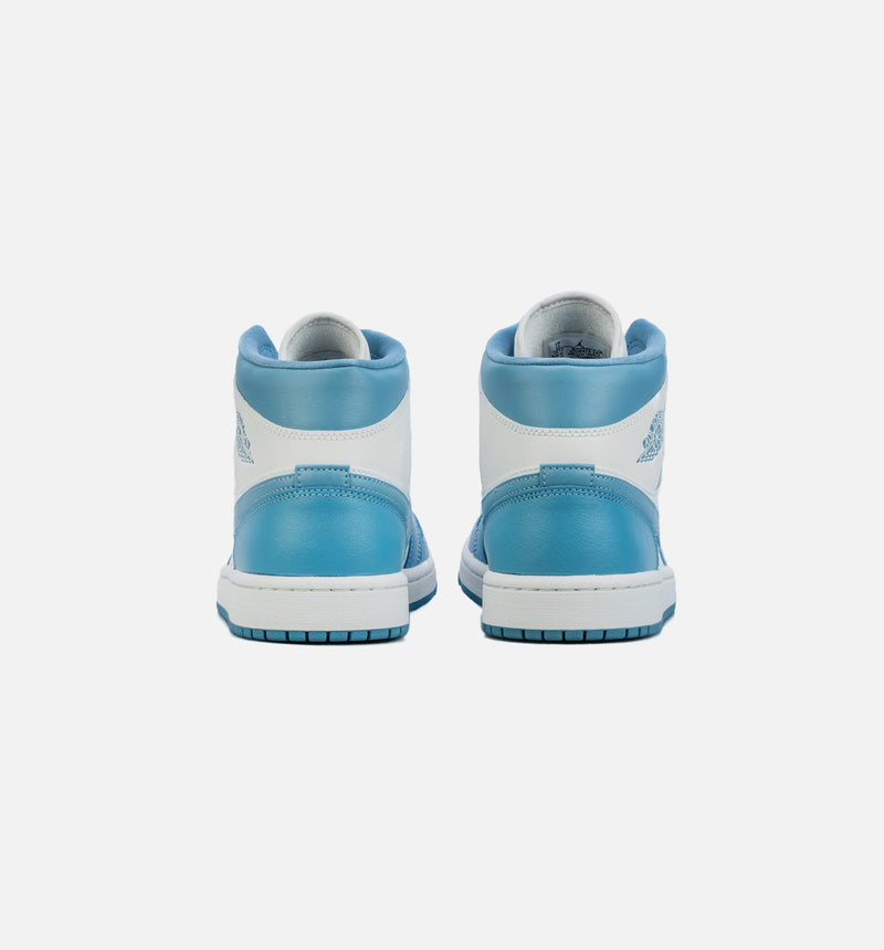 Air Jordan 1 Mid University Blue Womens Lifestyle Shoe - Blue/White