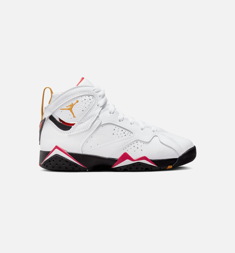 Air Jordan 7 Retro Cardinal Grade School Lifestyle Shoe - White/Red