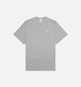Solo Swoosh Knit Mens Short Sleeve Shirt - Grey