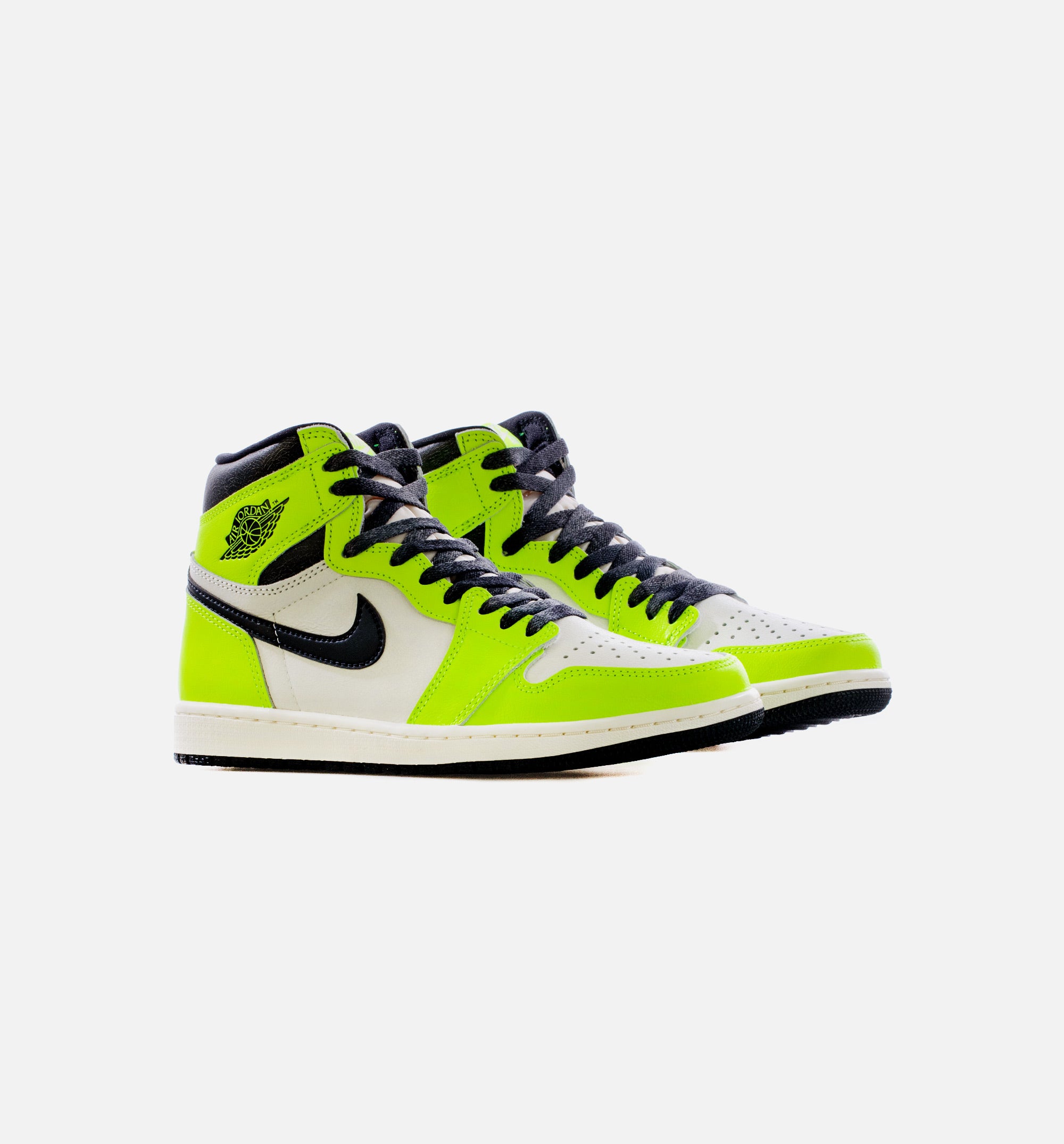 Lime green and white jordans Clearance