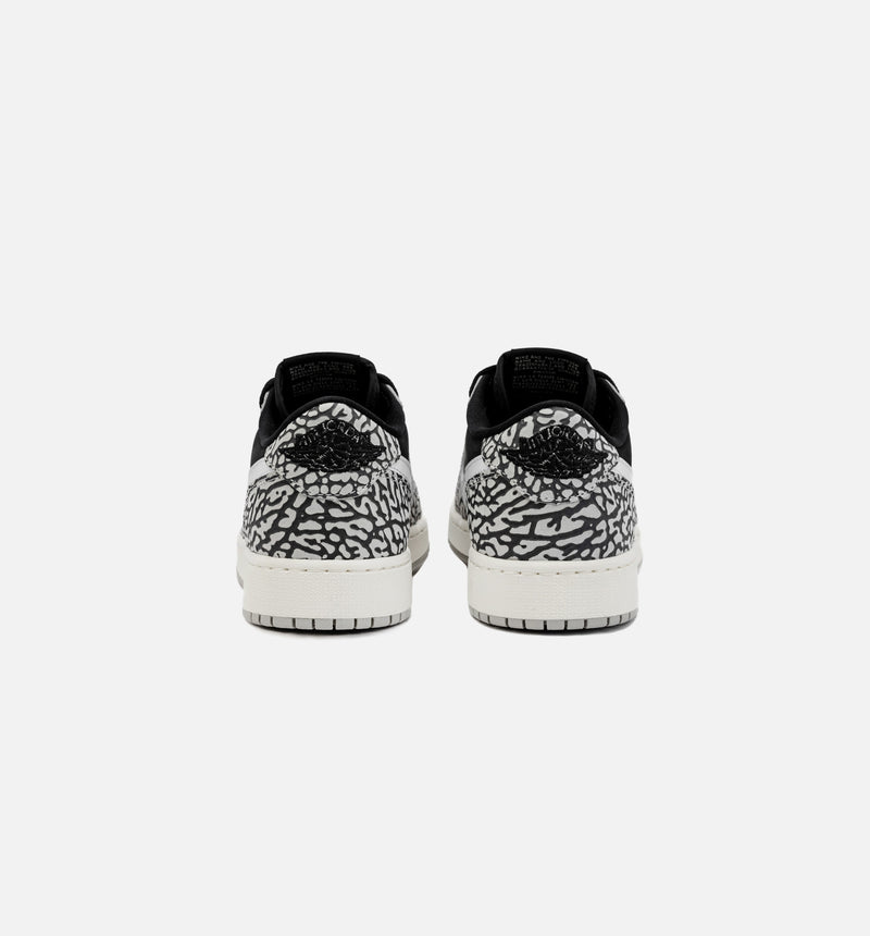 Air Jordan 1 Retro Low OG Black Cement Grade School Lifestyle Shoe - Black/Grey